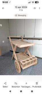 Massief teakhouten trolley, merk York,71x48x83(lxbxh),, Ophalen