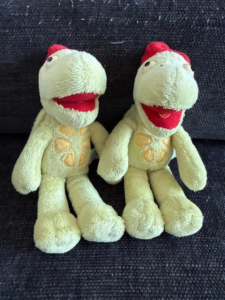 2x Schildpad knuffel – pluche set (goede staat), Ophalen, Nieuw, Groen, Klein (minder dan 20 cm)