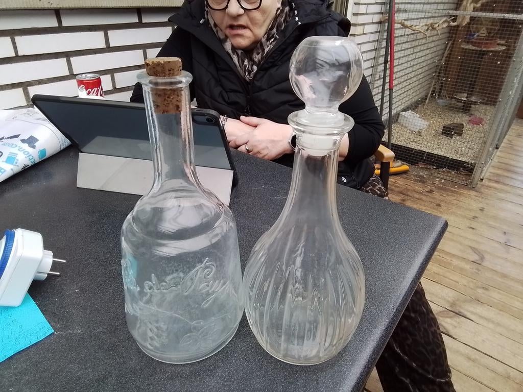 2 vintage wijn karaffen, Enlèvement