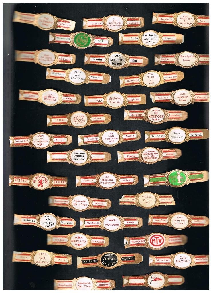 PUBLICITÉ POUR LES GROUPES DE CIGARES, Collections, Articles de fumeurs, Briquets & Boîtes d'allumettes, Envoi, Utilisé, Bagues de cigare