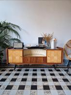 Vintage sixties dressoir | platenspeler meubel | kast, Avec tiroir(s), 25 à 50 cm, Vintage, 100 à 150 cm