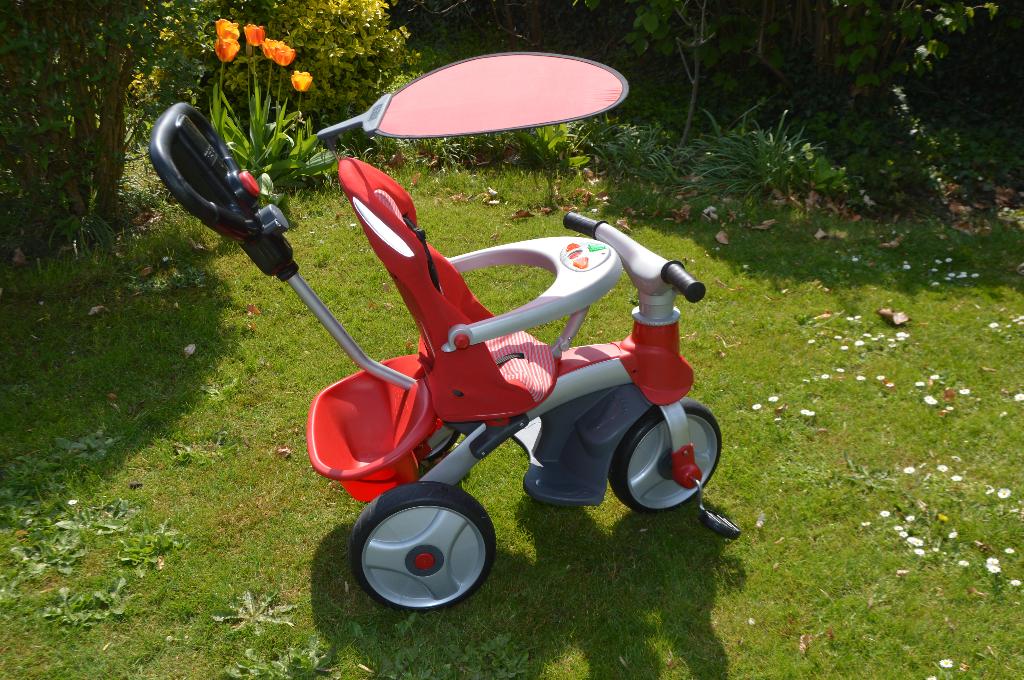 Babydriewieler Evolution rood FEBER Zeer goede staat!, Ophalen, Zo goed als nieuw, FEBER, Verstelbare zitting