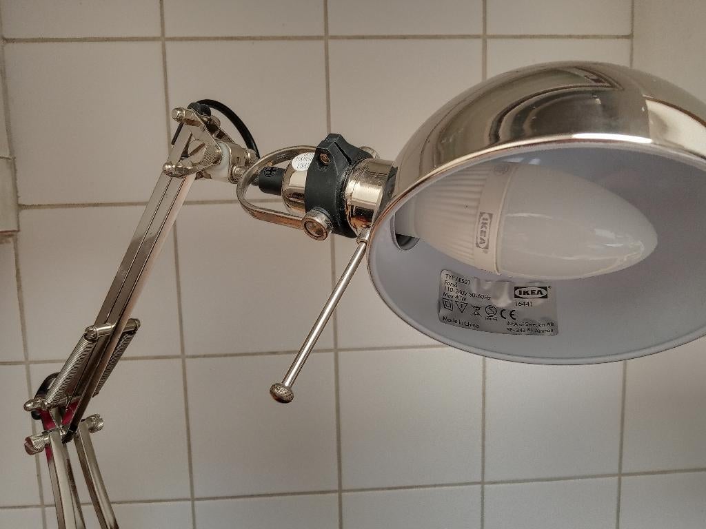 VINTAGE Bureaulamp / tafellamp  CHROOM     Zo goed als nieuw, Enlèvement ou Envoi