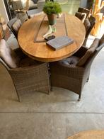 6 stuks taupe kleurige  stoelen, Tuin en Terras, Tuinsets en Loungesets, Ophalen, Zo goed als nieuw