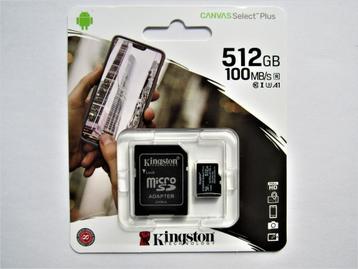 Kingston micro SD kaart 512GB nieuw beschikbaar voor biedingen