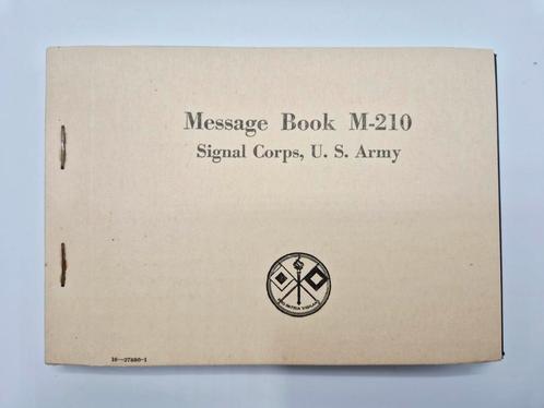 US WWII Signal Corps M210 Message Book, Verzamelen, Militaria | Tweede Wereldoorlog, Landmacht, Verzenden