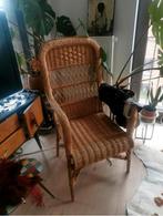Vintage rotan zetel begin jaren 70, Huis en Inrichting, Fauteuils, Ophalen, Minder dan 75 cm, Vintage, Riet of Rotan