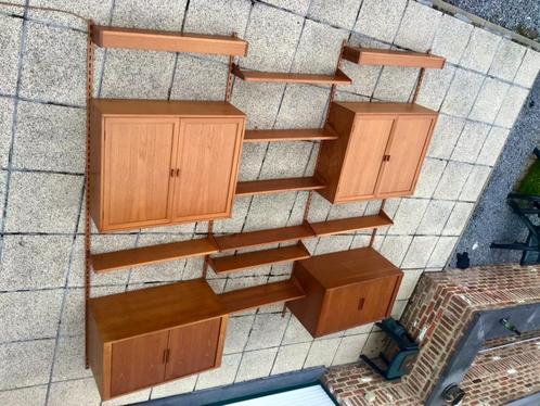 Vintage Kai Kristiansen Deense Wall Unit Teak 1960s, Huis en Inrichting, Kasten | Stellingkasten, Ophalen of Verzenden