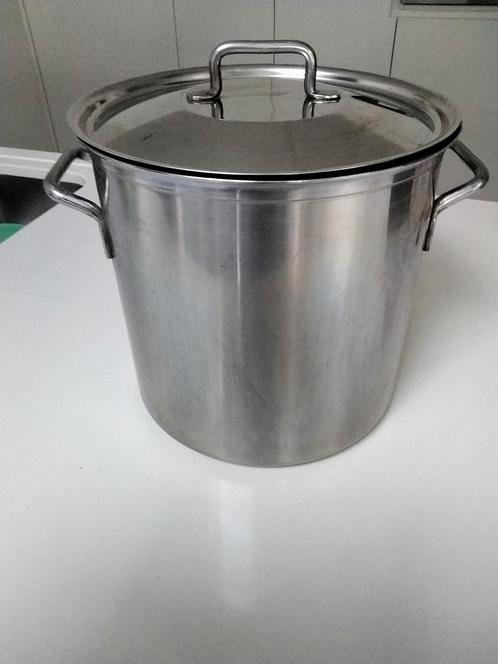 Professionele  kookpot inox., Huis en Inrichting, Keuken | Potten en Pannen, Gebruikt, Kookpan of Snelkookpan, Inox, Ophalen