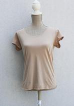 Beige en zilveren t-shirt, maat M, Kleding | Dames, Beige, Maat 38/40 (M), Ophalen of Verzenden, Zo goed als nieuw