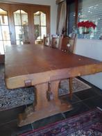 kloostertafel volle eik ,stoelen,nachtkastje, Ophalen, Zo goed als nieuw, Eikenhout