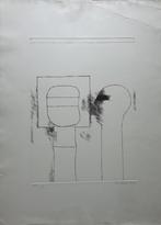 LUC CLAUS / FIGUUR / ZW-W ETS / 78x56cm / SIG / 1973, Ophalen of Verzenden