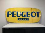 PEUGEOT emaille reclamebord XL, Verzamelen, Reclamebord, Gebruikt, Ophalen of Verzenden