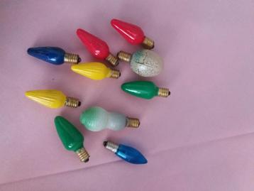 10 vintage kerstlampjes beschikbaar voor biedingen