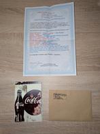 Ansichtkaart „Coca-Cola” met zeefdruk, gesigneerd Andy Warho, Antiek en Kunst, Ophalen of Verzenden