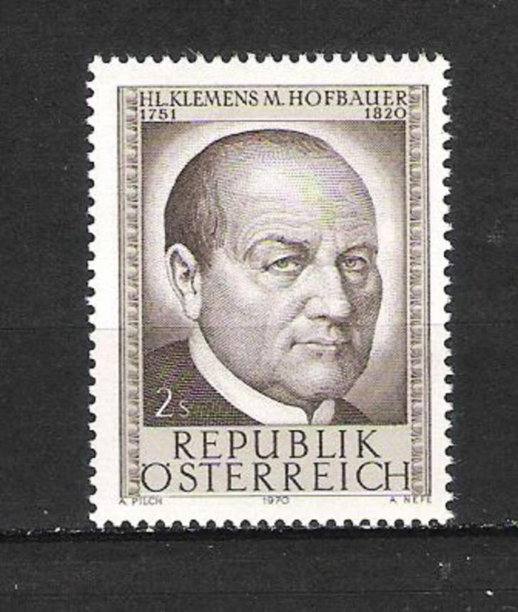 Oostenrijk 1970 Heilige Clément Maria Hofbauer **, Postzegels en Munten, Postzegels | Europa | Oostenrijk, Postfris, Verzenden