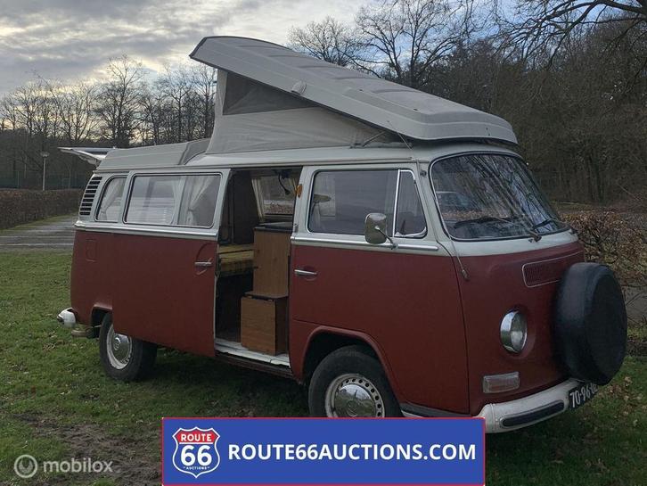 Volkswagen T2a camper | 1972 | Route 66 Auctions, Auto's, Oldtimers, Bedrijf, Te koop, Volkswagen, Benzine, Overige carrosserie
