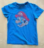 Blauwe t-shirt Mario Bros, maat 122/128, Gebruikt, Mario Bross, Ophalen of Verzenden, Shirt of Longsleeve