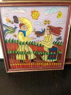 Roemeens kunstwerk, geschilderd op glas, Antiek en Kunst, Ophalen