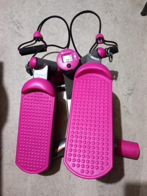 Mini stepper twister roze, Sport en Fitness, Fitnessapparatuur, Zo goed als nieuw, Stepapparaat, Armen, Benen, Borst, Buik, Ophalen