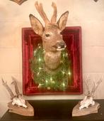 KERST - kader met reekop, Ophalen, Gebruikt, Hert, Gewei of Kop