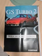 Affiche Chrysler GS turbo 2, Comme neuf, Enlèvement ou Envoi
