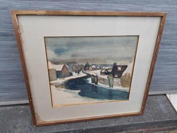 aquarelle signe armand apol beschikbaar voor biedingen