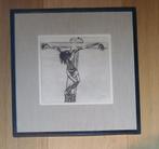 Servaes litho Christus Jezus aan kruis 1919, Antiek en Kunst, Ophalen of Verzenden