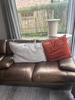 Lederen zetel, Huis en Inrichting, Zetels | Zetels, Ophalen, Gebruikt, Driepersoons, Leer