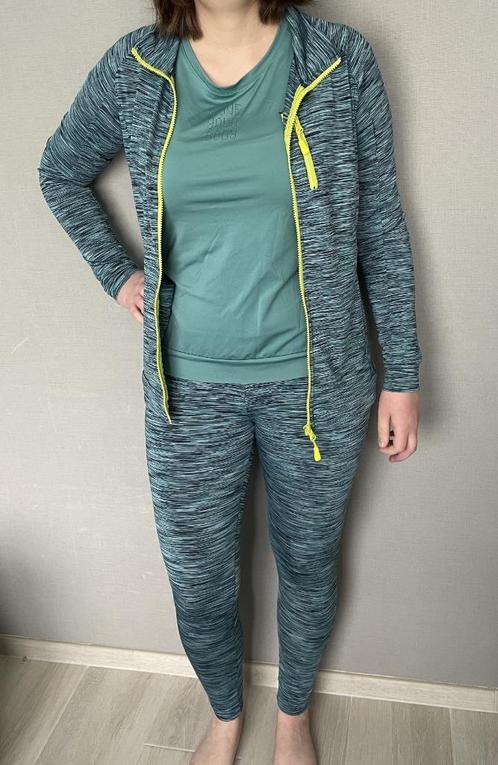 Turquoise jogging in stretchstof van Insua Sportswear (M), Kleding | Dames, Sportkleding, Zo goed als nieuw, Maat 38/40 (M), Groen