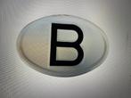 Plaque ovale B recherchée en chrome ou en acier inoxydable,, Enlèvement ou Envoi