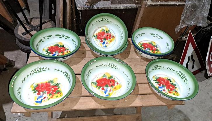 Schaal schalen emaille schalen decoratie, Antiek en Kunst, Curiosa en Brocante, Ophalen of Verzenden