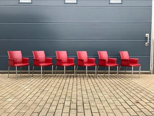 6x Jori Mikono eetkamerstoelen in ZgaNieuwstaat!, Huis en Inrichting, Stoelen, Rood, Ophalen of Verzenden