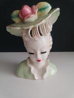 Vintage Lady head vase, Comme neuf, Enlèvement