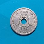 België 5 centimes Leopold II 1901 frans - zeer zeldzame, Ophalen of Verzenden, Overig, Losse munt