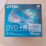 TDK 10 x DVD+R 4.7GB, Computers en Software, Beschrijfbare discs, Ophalen of Verzenden, Nieuw, Dvd, TDK