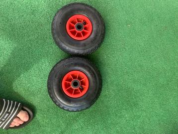 2 banden voor bolderkar/steekwagen nieuwstaat, Ophalen