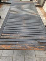 Terras tafel, Ophalen, Gebruikt, Rechthoekig, Hout