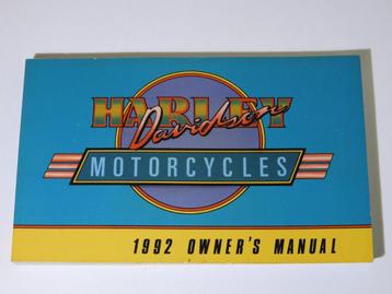 Harley-Davidson Gebruikers Handleiding modellen 1992 beschikbaar voor biedingen
