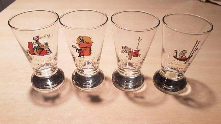 4 gancia glazen limited edition, Verzamelen, Glas en Drinkglazen, Nieuw, Borrel- of Shotglas, Ophalen of Verzenden