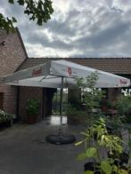 Parasol - Duvel - wit - 350 x 350 cm, Tuin en Terras, Ophalen, Zo goed als nieuw, Parasolvoet, Waterdicht