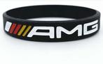 Bracelet/bracelet en silicone Mercedes AMG - Noir, Enlèvement ou Envoi, Neuf, Noir, Autres matériaux