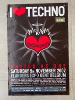 Poster I Love Techno 2002, Comme neuf, Enlèvement ou Envoi