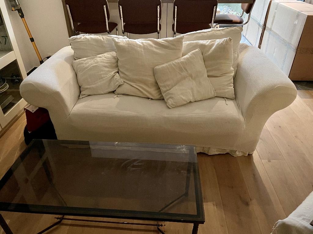 Canapé blanc 3 places convertible – confortable et pratique, Maison & Meubles, Canapés | Salons, Enlèvement, Utilisé, Trois personnes