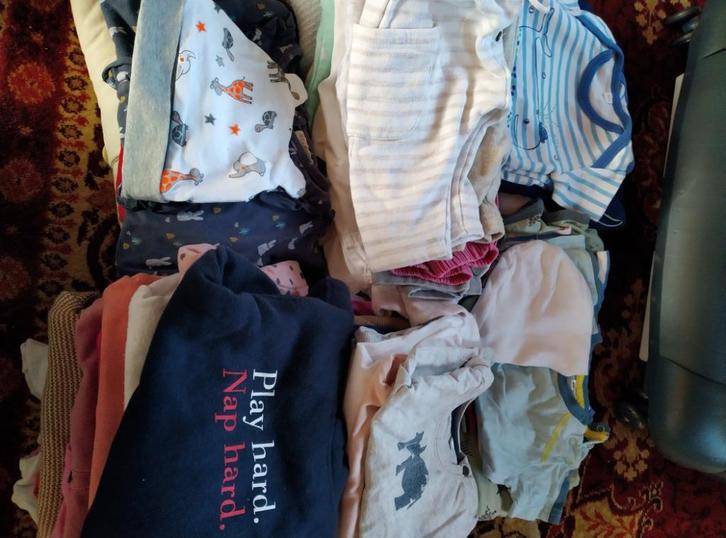 Pakket babykledij 53 stuks 62-68 Gymp, noppies, Kinderen en Baby's, Babykleding | Maat 68, Gebruikt, Jongetje of Meisje, Overige typen