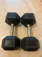 Haltères hexagonales 17,5kg, Sports & Fitness, Comme neuf, Kettlebell