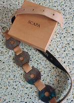 Scapa damesriem, beige leder, 4 metalen ringen, M 90, Kleding | Dames, Riemen en Ceinturen, Overige kleuren, Echt leder, 90 tot 100 cm