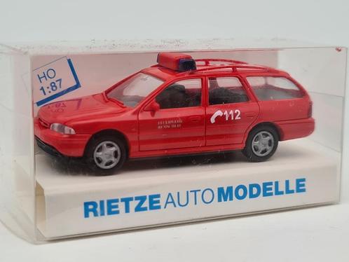 Ford Mondeo brandweer - Rietze 1/87, Hobby en Vrije tijd, Modelauto's | 1:87, Zo goed als nieuw, Auto, Rietze, Verzenden