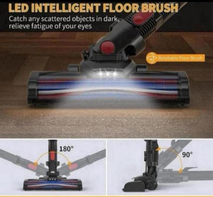 Honiture S13 stofzuigermond + led verlichting voet mond 25W, Huis en Inrichting, Schoonmaakartikelen, Ophalen of Verzenden
