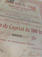 Aandeel nr 16 van Bank van de Arbeid Gent, Postzegels en Munten, Aandelen en Waardepapieren, Ophalen of Verzenden, Voor 1920, Aandeel